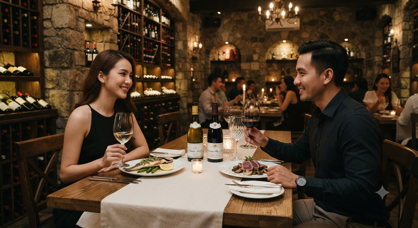 Các cặp đôi hoàn hảo giữa hải sản và từng dòng rượu vang cụ thể
